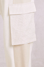 Cotton Terry Striped Sweatpants