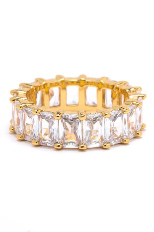 Baguette Studded Band Ring