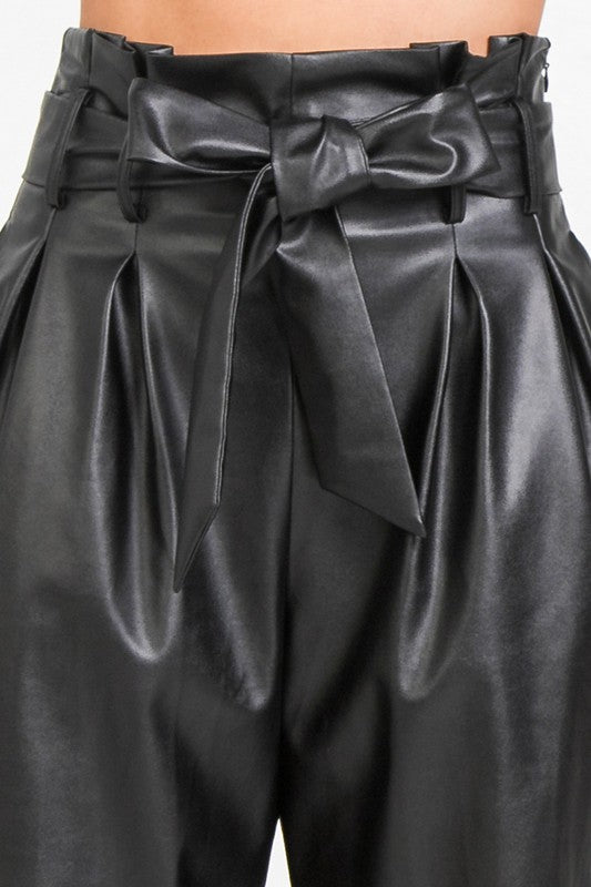 Faux-Ever Chic High Waisted Leather Pants