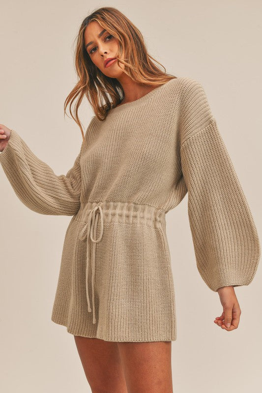 Cozy Knit Sweater Romper