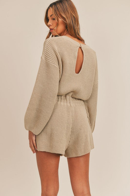 Cozy Knit Sweater Romper