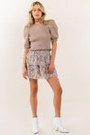 Ruffle Tiered Bandana Print Skirt