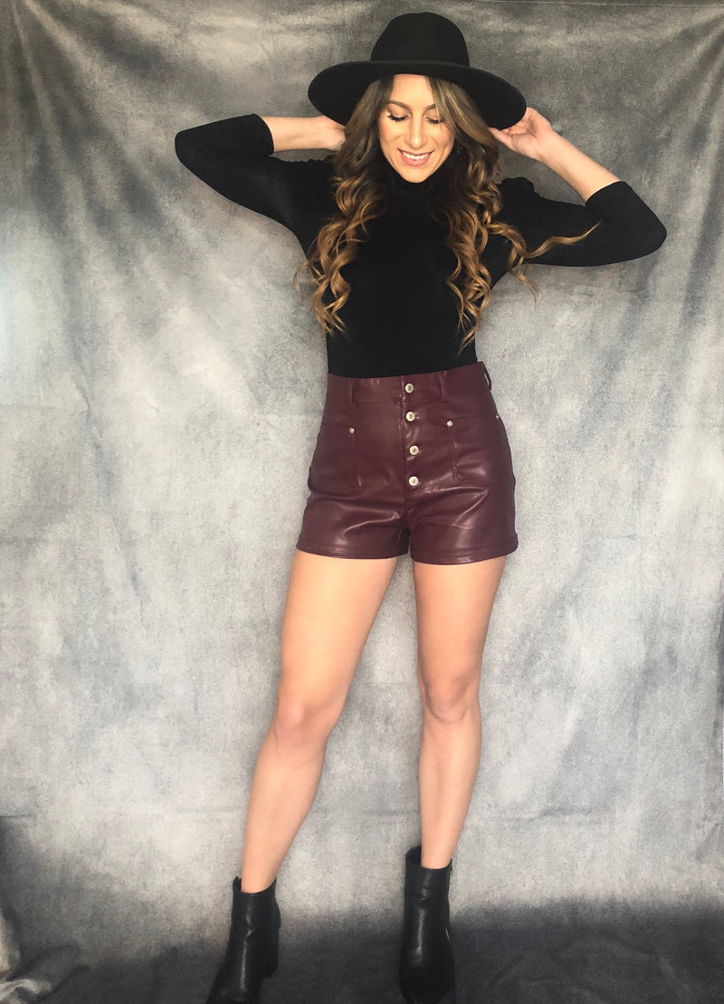 Go With the Faux Leather Shorts